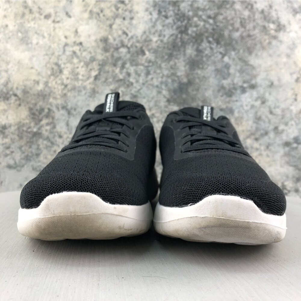 Skechers Womens Size 6 Go Walk Joy Black GogaMat Lace-Up Walking Sneakers 179021 - Picture 2 of 14